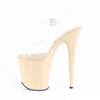 Pleaser - FLAMINGO808 KnöchelriemenSandale, Poledance Schuhe - Pole dance schuhe - Creme/Transparent Product image